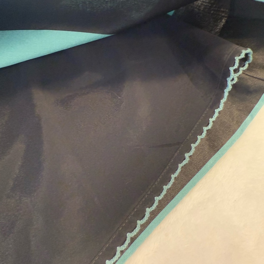 Leifsdottir Black and Teal Striped Midi Dress - Picture 5 of 15